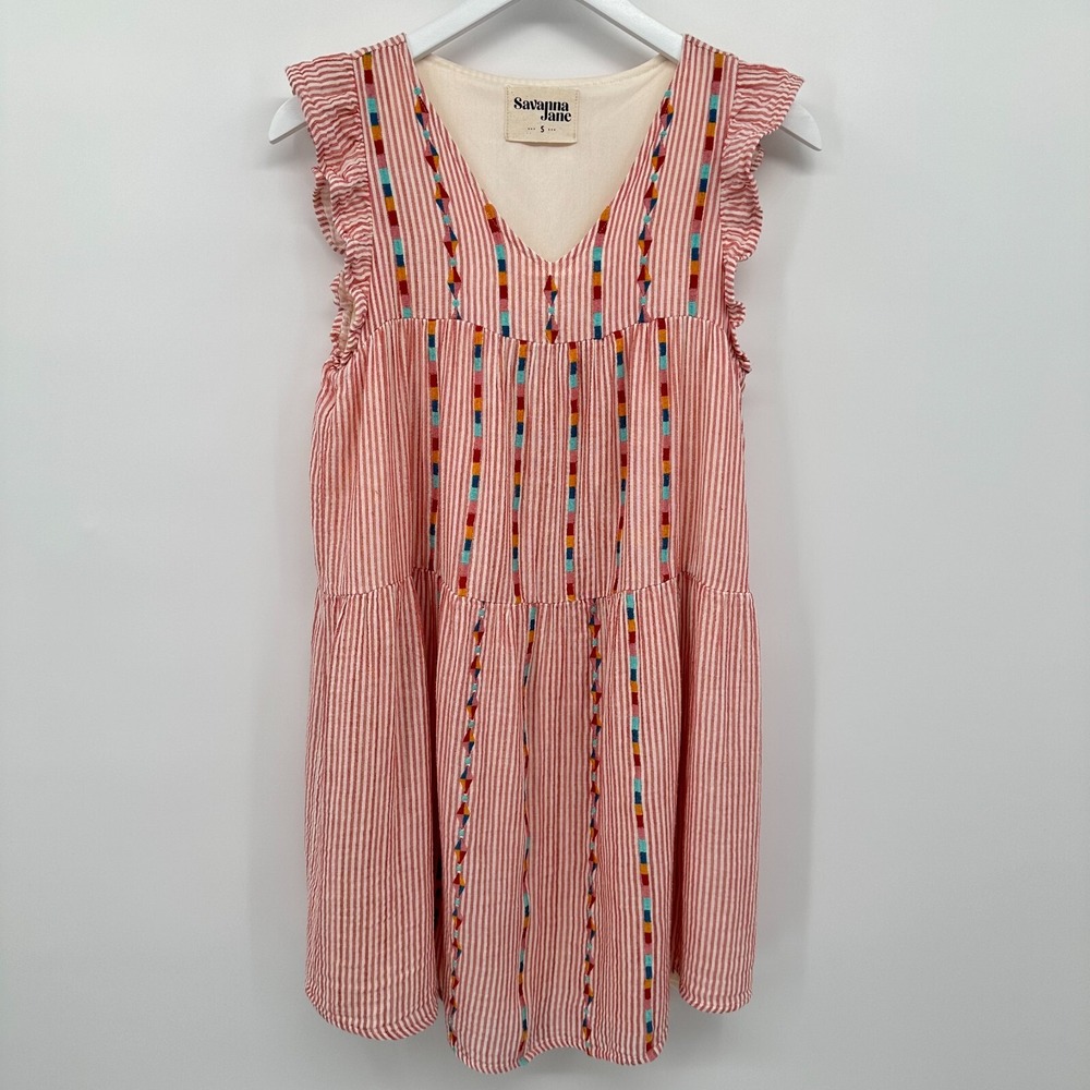 Savanna Jane Dress Size Small Embroidered Artsy‎ Festival Western Beachy Coastal